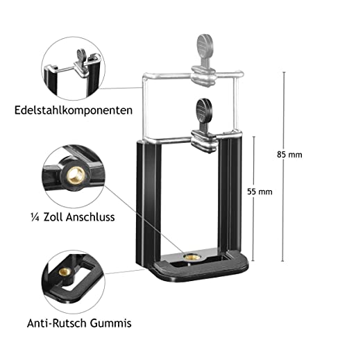 Mantona Quick & Easy 85 Smartphone Holder Universal Mobile Phone Holder for iPhones and Smartphones with 55-85 mm Width - Image 3