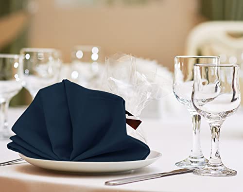 Utopia Kitchen Stoffservietten [12er Pack, Marine] 46x46 cm Waschbare Tischservietten für Hotel, Mittagessen, Restaurant, Hochzeiten… – Ansicht 5