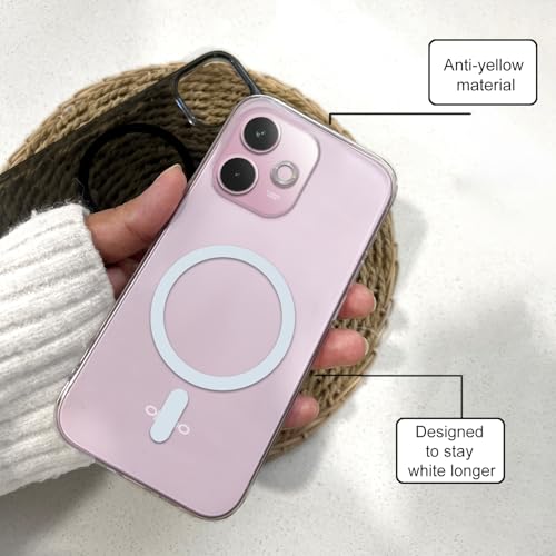 Image of COLORflow Back Cover Compatible with Oppo A5 Pro 5G / A5 Pro 4G | White Crystal Clear | MAG-Safe | Slim Soft Touch Case with Anti-Slip Grip & Camera Protection