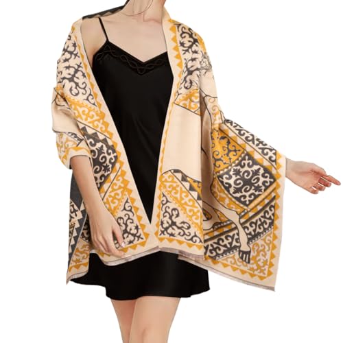 Relang Silk Pashmina Shawl - Women's Yellow Wrap