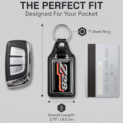 Image of Brotherhood Car Key Chain for Camaro - Classic Models Keychain for Men and Women Gift Key Ring - Red Orange - 1978 Z28