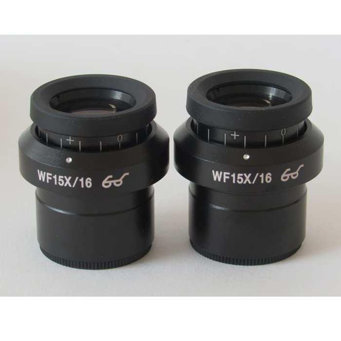 Aurorad 2 PCS WF15X/16mm Regolabile High Eye Pionts Ampio Campo Oculare Lente Ottica for Microscopio Biologico