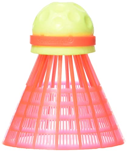 Speedminton Racketsport ballen 3-delige speeder fun tube Speedminton Ballle, żółty/czerwony, rozmiar uniwersalny EU