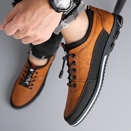 Men's Casual Leather Shoes Non Slip Loafers Fashion Sneakers Comfortable Work Office Dress Driving Walking Shoes2