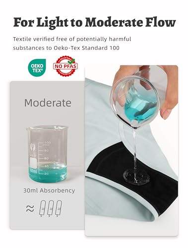 Period Underwear Heavy Flow High Waisted Period Bikini Panties Leakproof Underwear Briefs Pack of 52