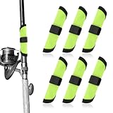 Gosknor 6pcs Lure Wrap, 5.9 Inch Fishing Lure Covers Bait Gloves Fish Hook Storage Protectors Pole Sleeve Guard to Keep Fishermen Fishing Safe for Fishing Rod (Green)
