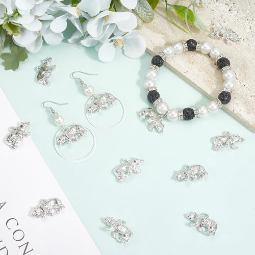 Breloques ours argent tibétain pour fabriquer collier bracelet boucles d'oreilles