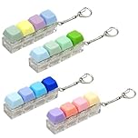 4PCS Keyboard Fidget Toys - Fidget Keyring Button Keyboard Fidget Keychain Clicker 4 Keys Decompression Toys Funny Stress Relief Portable Fidgets Keyboard (Multicolor)