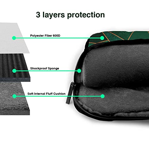 Bolso portátil geométrico negro y oro AMAZWI 13-15.6" miniatura 6