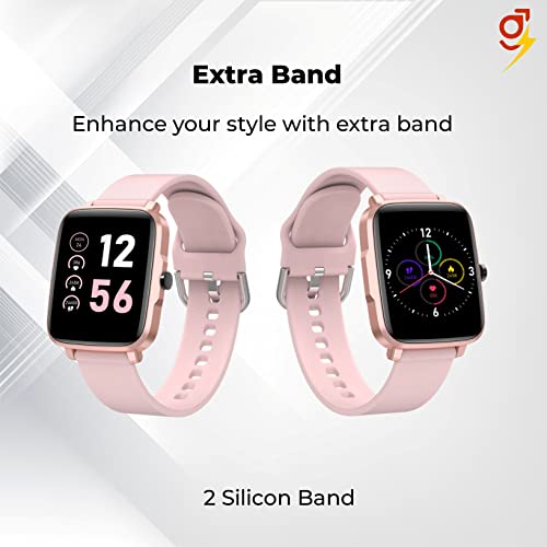 Image of 'Smart Fit' Big 1.54 inch Full Touch Screen Smart Watch , Body Tempreture,Dynamic HR+BP Monitoring,Multiple Sports Modes, Female Health Tracker with Extra Band