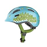 ABUS Kinderhelm Smiley 2.0 - Robuster Fahrradhelm für Mädchen und Jungs - Blau mit Krokodilmuster, Größe M