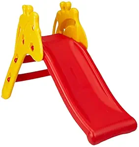 Amazon Brand - Solimo Red & Yellow Giraffe Slide | Indoor/Outdoor | Ideal for Boys/Girls 3+ years