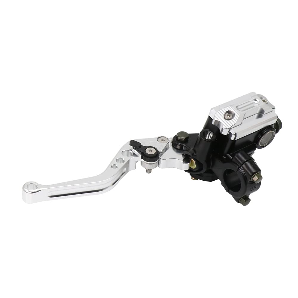 LUOKEKE Brake Clutch Levers Brake Clutch Pump Master Cylinder Motorcycle Lever Handlebar Hydraulic 22mm(Silver Left)