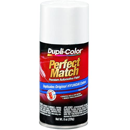 Image of Dupli-Color EBHY18057 Perfect Match Automotive Spray Paint - Hyundai Power White Pearl, W1-8 oz. Aerosol Can
