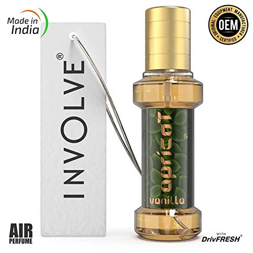 Image of Involve Rainforest Apricot Vanilla fragrant room sprays or Fragrance, air sprays for home, office or cabin, Long Lasting Scent in Glass Bottle with Hanging Tag (30 ml)