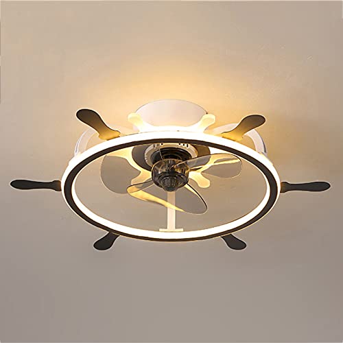 Lustres à ventilateur silencieux au design doré et noir moderne 50W