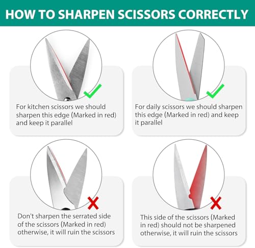 image for Longzon 4-in-1 Knife Sharpener [4 Stage] with a Pair of Cut-Resistant 