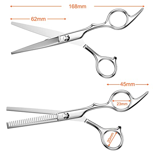 Uootach 2 Stücke Haarschere, Ultrascharfe und präzise geschnittene Stylingschere, Friseurschere aus edelstahl zum Ausdünnen und Formen, Geeignet für Zuhause, Friseursalon, Friseur, MFJD-01