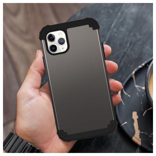for iPhone 11 Pro Max Case 3 in 1 Heavy Duty Protection Hybrid Hard PC Soft Silicone Rugged Bumper Antislip AntiScratch Shockproof Full Body Protective Cover Case for iPhone 11 Pro Max,2019,Gunmetal