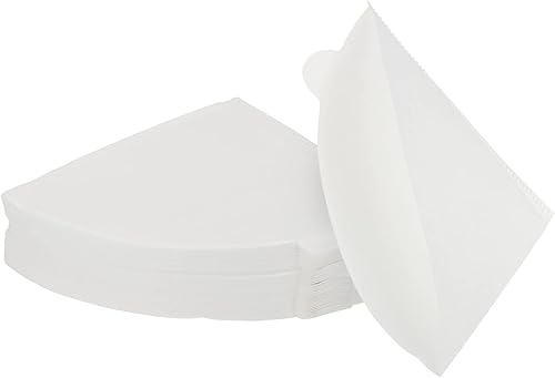 PATIKIL Filtros de café con cono de 1 a 2 tazas, filtro de papel blanco de 3.94 x 4.13 pulgadas, infusión para V60 para cafetería, oficina, hogar,