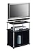 Convenience Concepts Designs2Go TV Stand with Black Glass Cabinet, Black, 23.75