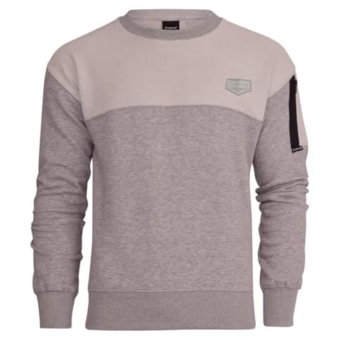 Firetrap Men's Crew Neck Sweatshirt with Zip Pocket Cover