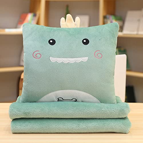 ACEMIC Oreiller Multifonctionnel 3 en 1,Couverture De Voyage avec Fermeture Éclair pour Garder Au Chaud, Couverture d'avion Portable, Adaptée pour Canapé, Chambre Dinosaur,100cm*170cm Cover