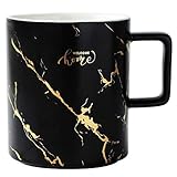 EXKLUSIVES DESIGN – Das Marmor Gold Design verleiht der Tasse ein modernes luxuriöses Design.