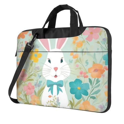 Bolsa para laptop con correa maletín floral portafolios ordenador Pascua unisex