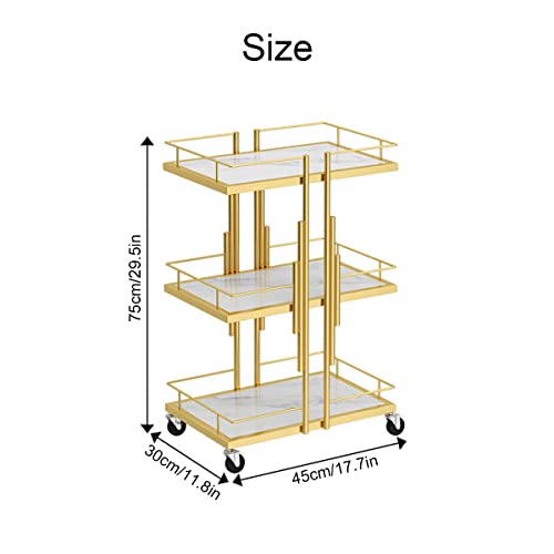 Solution de rangement élégante en imitation marbre et structure argentée chic - 3