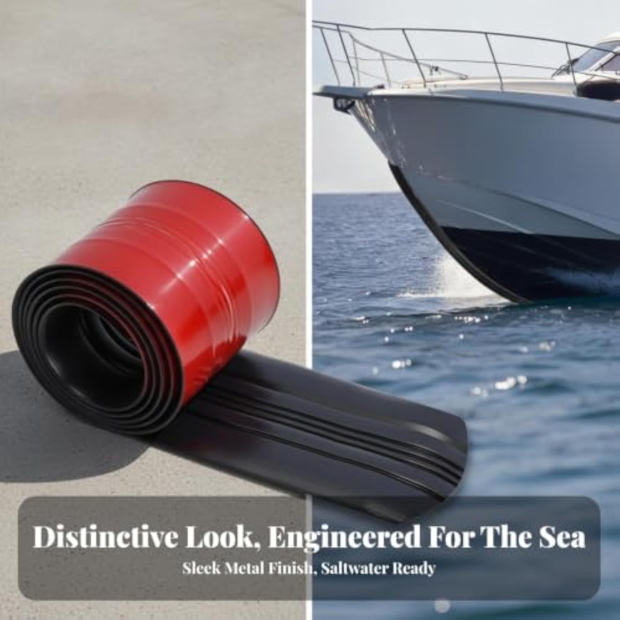 Flexible Ribbed Boat Keel Protection Strip for Recreational Use