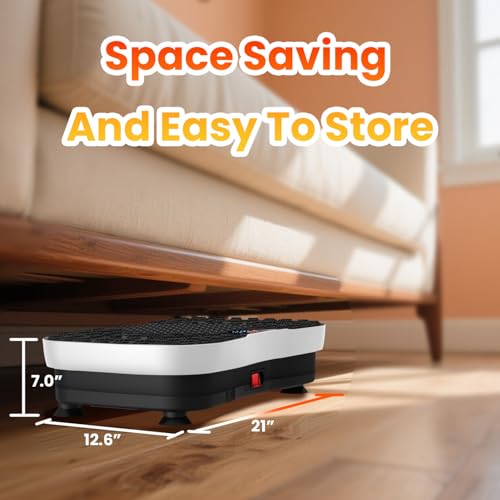 AXV Vibration Plate Fitness Platform Exercise Machine Vibrating Shaking Workout Full Body Shaker Vibrate Stand Shake Board Sport Gym Pad for Weight Loss Fat Burner for Women Men by AXV - Image 9