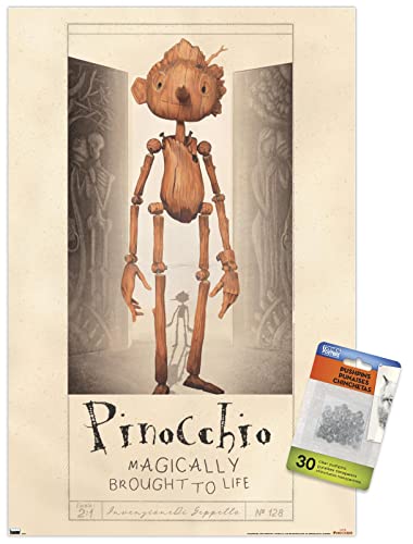 Netflix Guillermo Del Toro's Pinocchio - Pinocchio Wall Poster with Push Pins