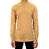Access Men's Heavyweight Long Sleeve Thermal Crew Neck Top Wheat Large