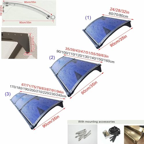 Toldo de techo para puerta delantera que mantiene el porche seco y protegido 7
