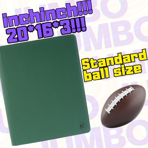 KUOOKING Jumbo Toploader Binder - Holds 640+ Top Loaders for Cards, 16 Pocket Top Loader Binders with Sleeves for 3