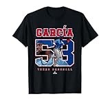 Number and Portrait Adolis Garcia Texas MLBPA T-Shirt