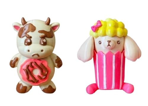StatueVerse Pupcorn & Cownut Foodimal Figurines – Cute 2-Pack Set