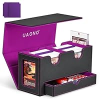 UAONO Deck Box für TG Karten, Trading Card Aufbewahrungsbox für 120