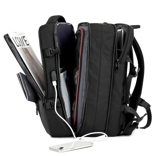IceSelect Mochila de Viagem Expansivel Grande Masculina Feminina,Mochila Avião para