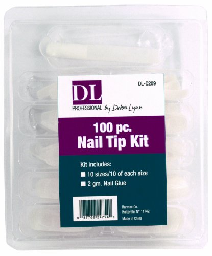 Debra Lynn Professional 100 Pieces Nail Tip Kit With 2 gm Glue