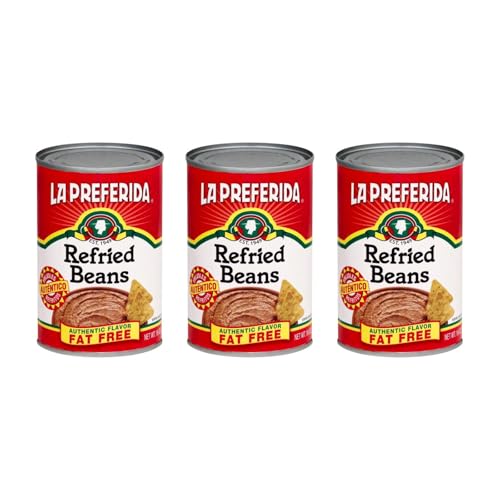 Image of La Preferida Fat Free Refried Beans, Mexican Style Side Dish, Ready to Eat Pinto Beans, Fat Free Refried Beans, Traditional Recipe, 16 Ounce (Pack of 3)