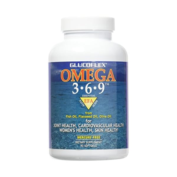 vGlucoflex Omega 3-6-9, Omegas from EPA/DHA Fish Oil for Joint Health, 30 servings