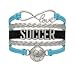 Soccer Gifts- Soccer Bracelet, Soccer Jewelry, Adjustable Soccer Charm Bracelet- Perfect Soccer Gifts for Girls
