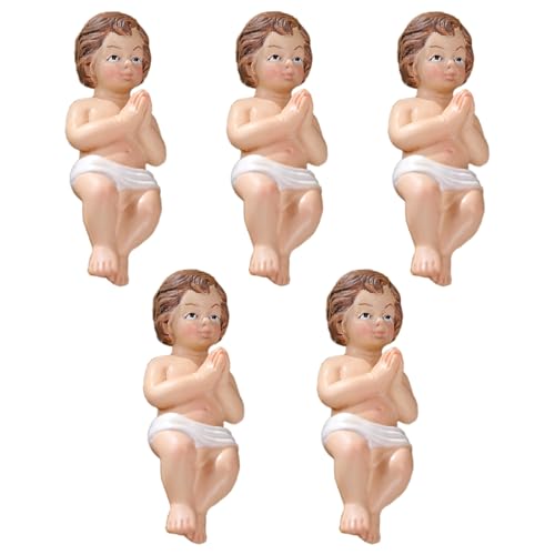 Duroecsain 5Pcs Jesuskind Figur, 5 cm große Jesuskind Figur aus...