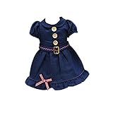  Dunkelblaue Jeans Kleid Für 18-Zoll-amerikanische Mädchenpuppen