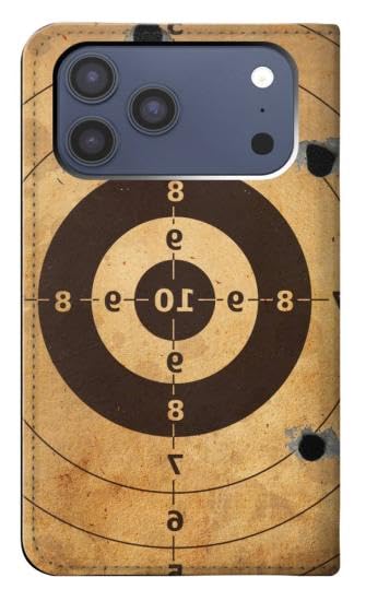 Étui flip iPhone 17 Pro Max Paper Gun style cible de tir actif
