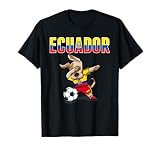Dabbing Dog Ecuador Soccer Fans Jersey Ecuadorean Football Men Women Girls Kids T-Shirt