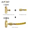 Aupoko R134A Self-Sealing Can Tap, R134A Tank Adapter and Valve Core Remover, 1/4’’ SAE Valve Refrigerant Dispenser Tool with 1/4’’ Female and 1/2’’ Male Adapter for Air Conditioner Manifold #3