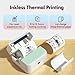 SHUAIGUO Mini Pocket Printer Portable Thermal Instant Photo Printing Label Maker Machine BT Wireless Connect Compatible with Android/iOS APP Support Receipt Label Memo Sticker Notes Lists Scrapbook